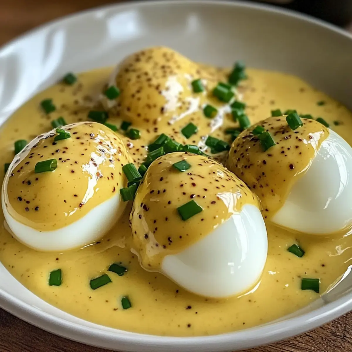 Senfeier Eier in SenfsoAe qeubjw